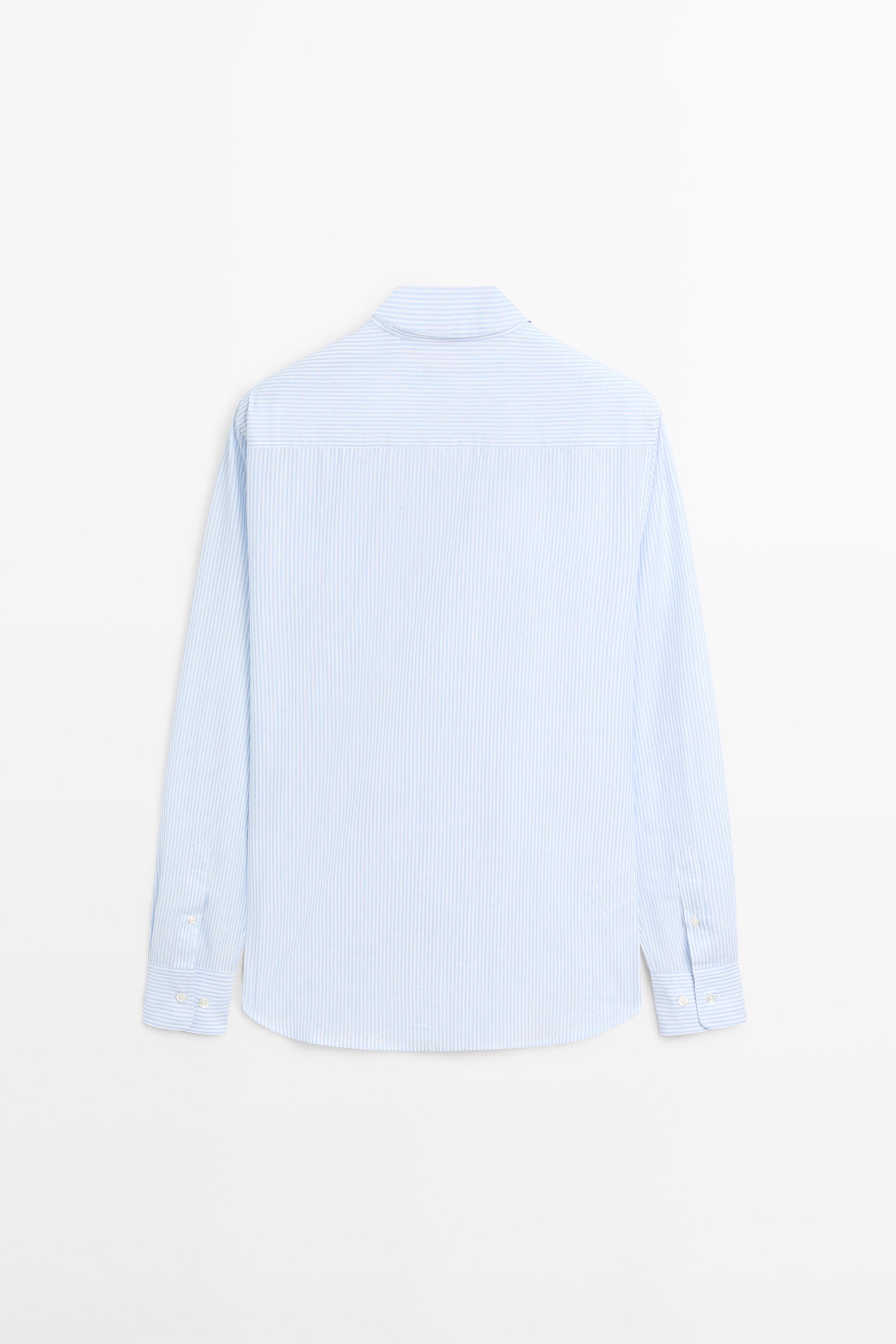 Chemise regular fit à rayures 100 % coton